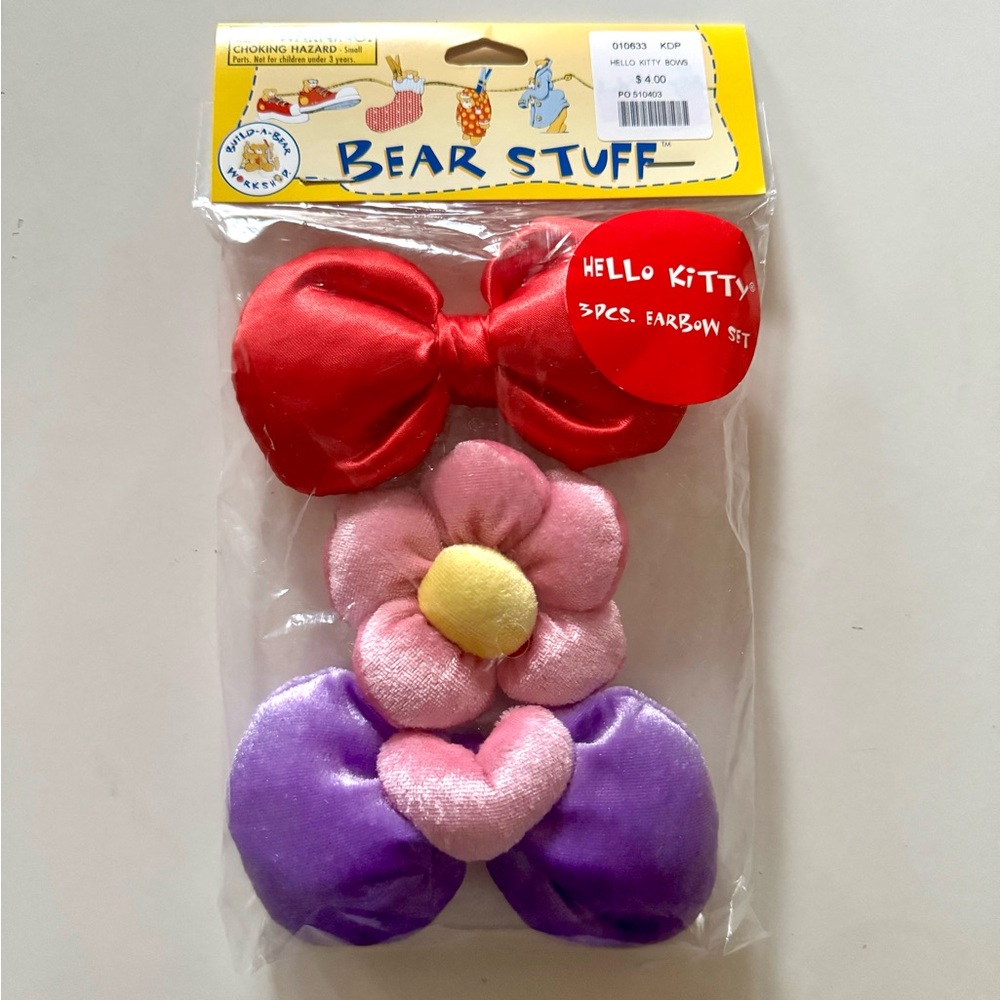 Hello kitty build a bear bows Bab vintage 2006